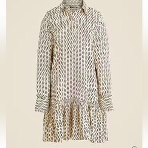 Jcrew Amelia popover dress- chain pattern size small